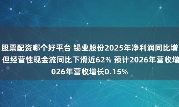 股票配资哪个好平台 锡业股份2025年净利润同比增长超36% 但经营性现金流同比下滑近62% 预计2026年营收增长0.15%